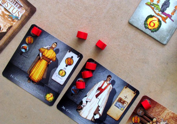 Board game review: Augustus - game in progress Board game review: Augustus - game in progress