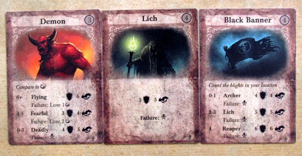Board game review: Darkest Night - cards Board game review: Darkest Night - cards