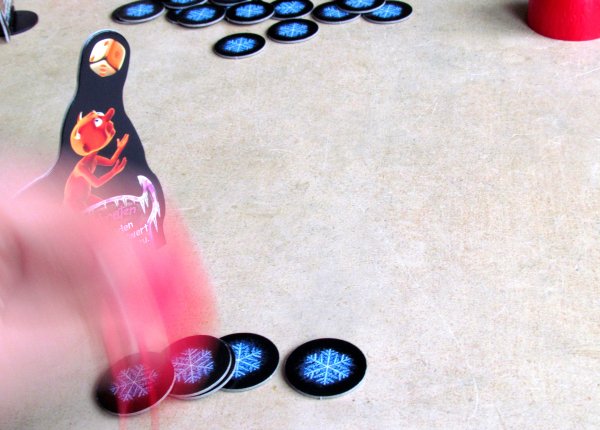 Board game review: Dice Devils - game in progress Board game review: Dice Devils - game in progress