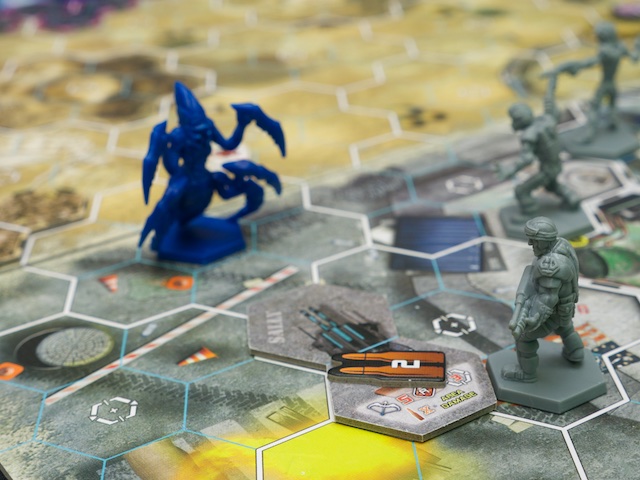 Board game review: Galaxy Defenders - game in progress Board game review: Galaxy Defenders - game in progress