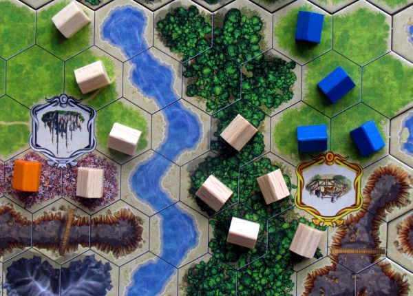 Board game review: Kingdom Builder - game in progress Board game review: Kingdom Builder - game in progress