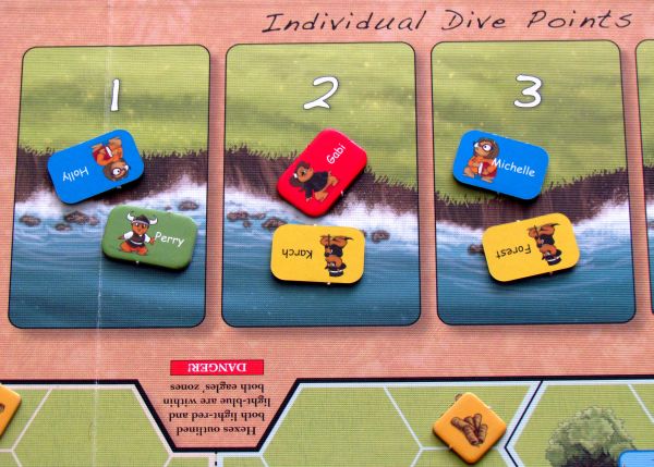 Board game review: Leaping Lemmings - game in progress Board game review: Leaping Lemmings - game in progress