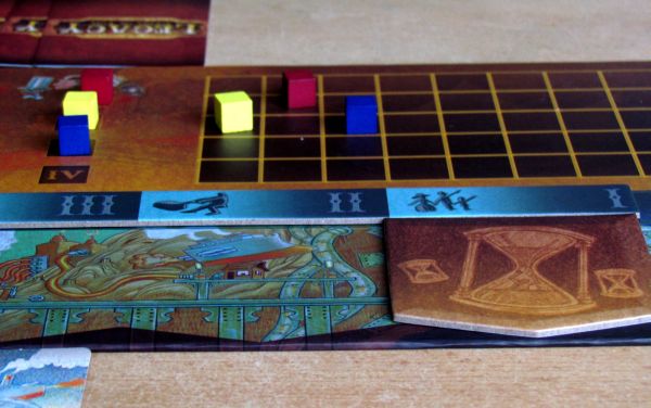 Board game review: Legacy: Gears of Time - game in progress Board game review: Legacy: Gears of Time - game in progress