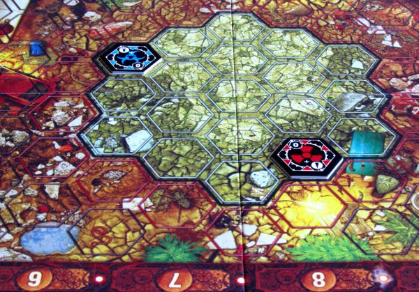 Board game review: Neuroshima Hex - game in progress Board game review: Neuroshima Hex - game in progress