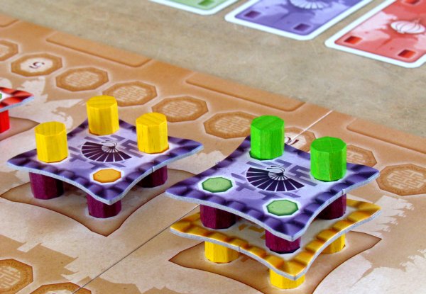 Board game review: Pagoda - game in progress Board game review: Pagoda - game in progress