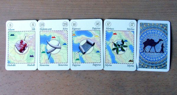 Board game review: Samarkand: Routes to Riches - merchandise cards Board game review: Samarkand: Routes to Riches - merchandise cards