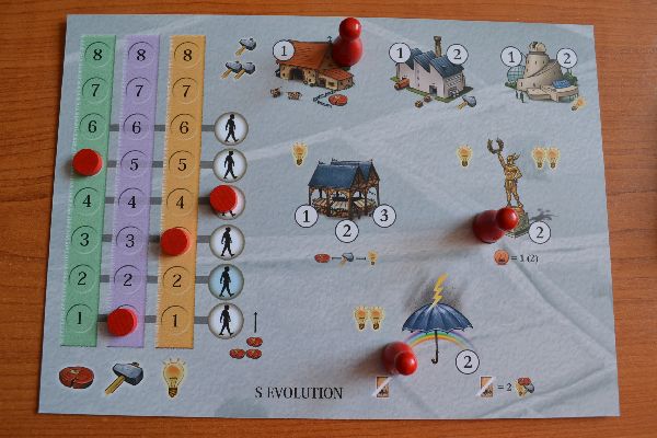 Board game review: S-Evolution - game in progress Board game review: S-Evolution - game in progress