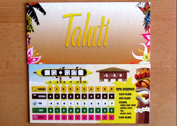 Board game review: Tahiti - player board Board game review: Tahiti - player board