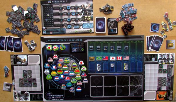 Board game review: Target Earth - game in progress Board game review: Target Earth - game in progress