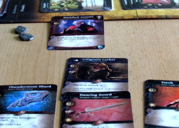 Board game review: Thunderstone Advance - game in progress Board game review: Thunderstone Advance - game in progress