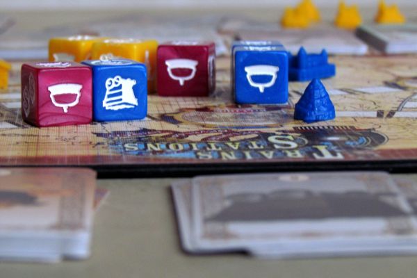 Board game review: Trains and Stations - game in progress Board game review: Trains and Stations - game in progress